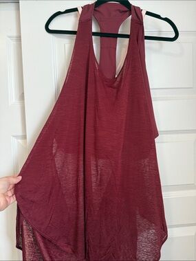 Fabletics Women's Maroon Racerback Tank Top